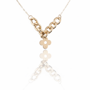 zloty naszyjnik z kwiatkiem