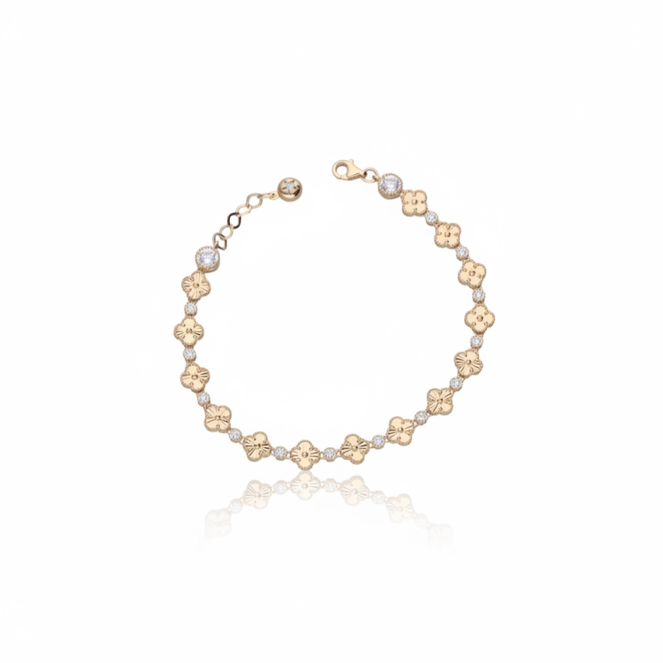 zlota bransoletka z koniczyna