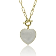 złoty naszyjnik z jadeitem