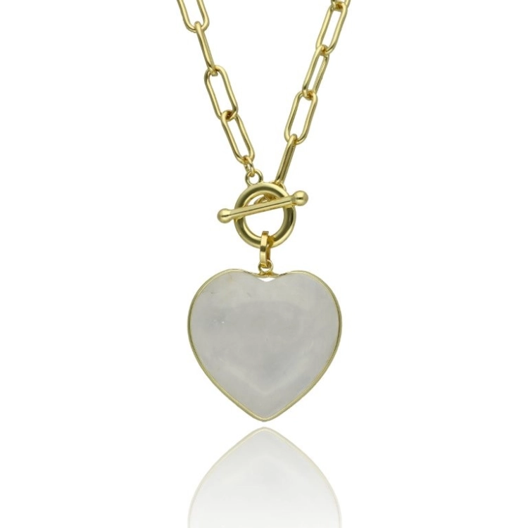 złoty naszyjnik z jadeitem