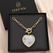 złoty naszyjnik z jadeitem