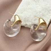 kolczyki krople z żywicy