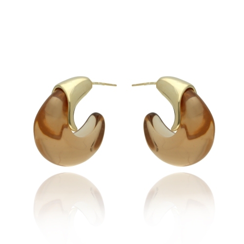 kolczyki z naturalną żywicą