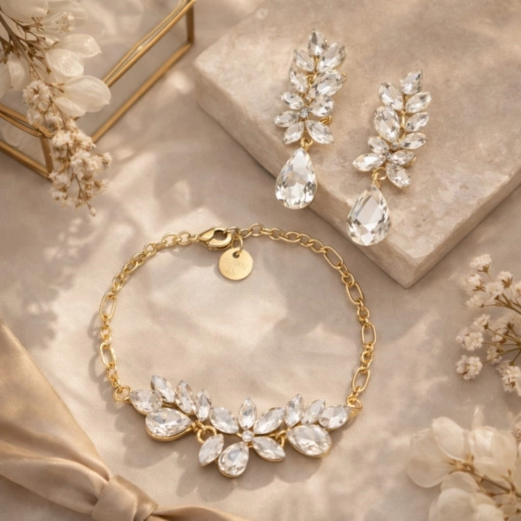 zestaw biżuterii glamour