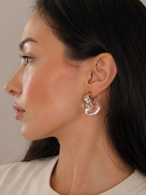 kolczyki krople z żywicy