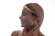 Złote kolczyki koła