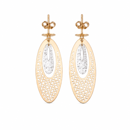 Złote kolczyki wiszące